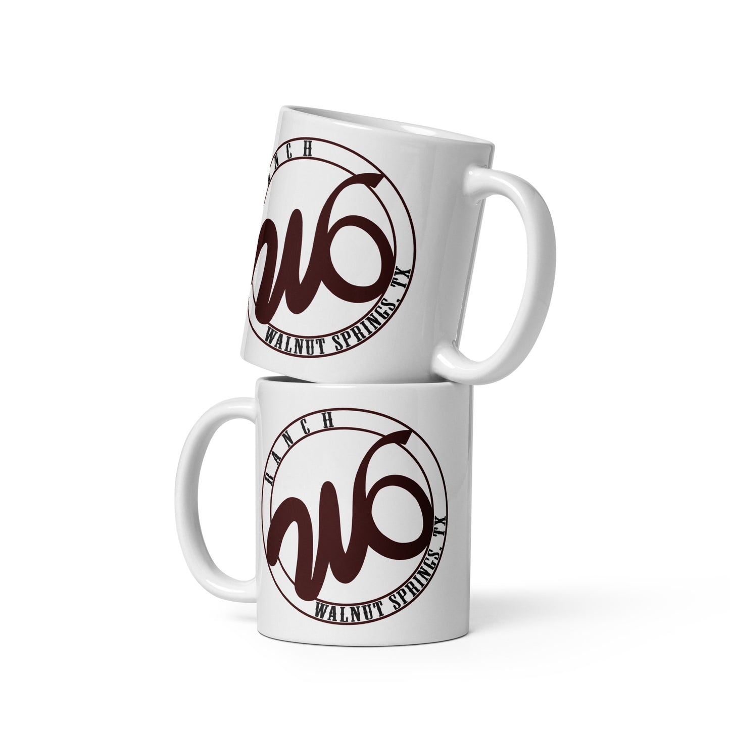 W6 RANCH White glossy mug