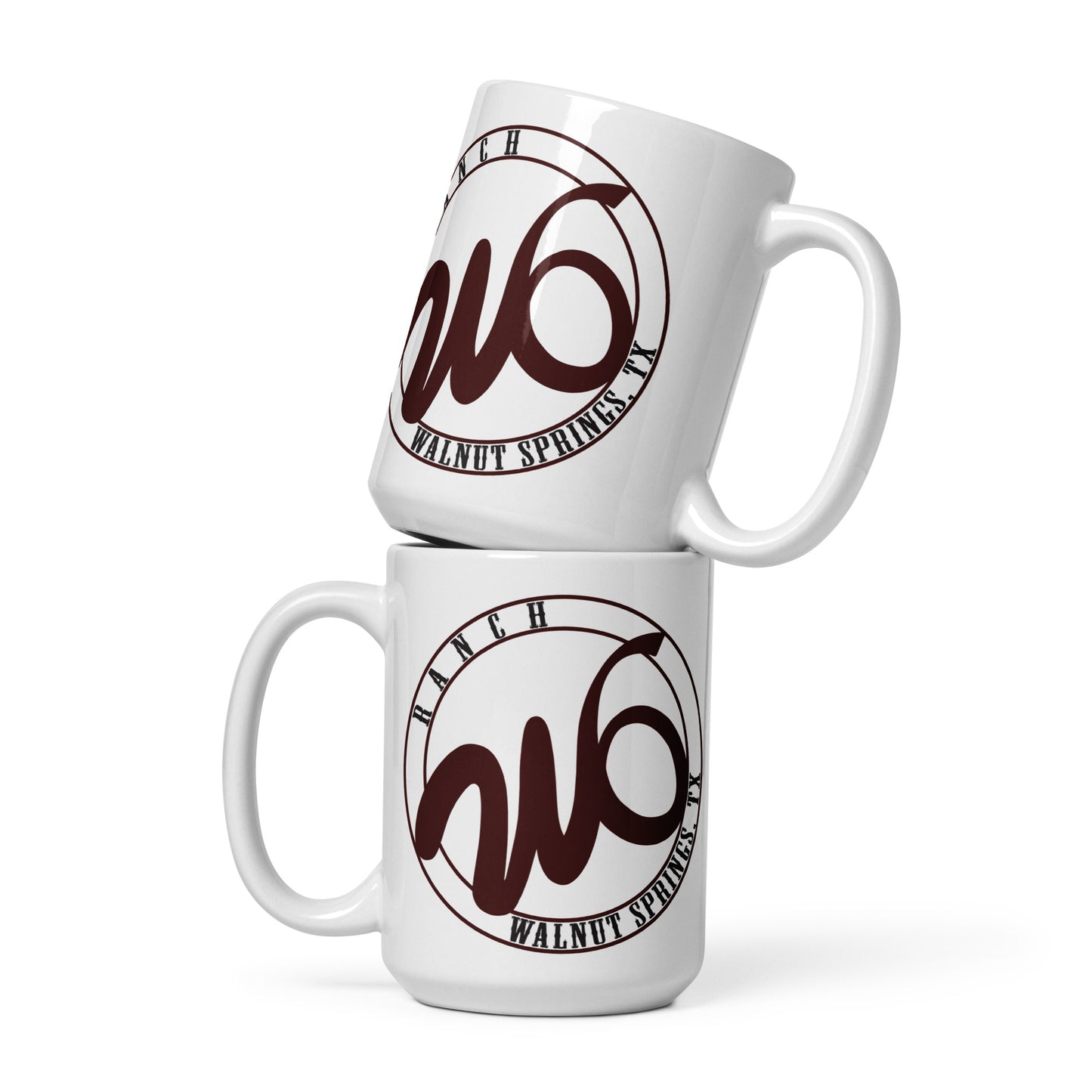 W6 RANCH White glossy mug