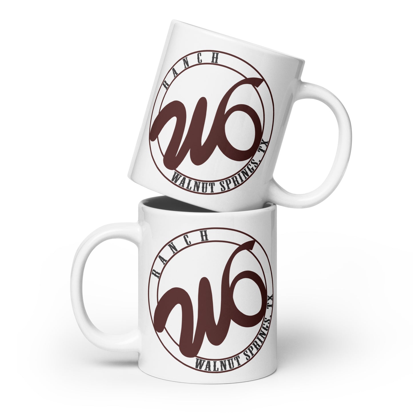 W6 RANCH White glossy mug